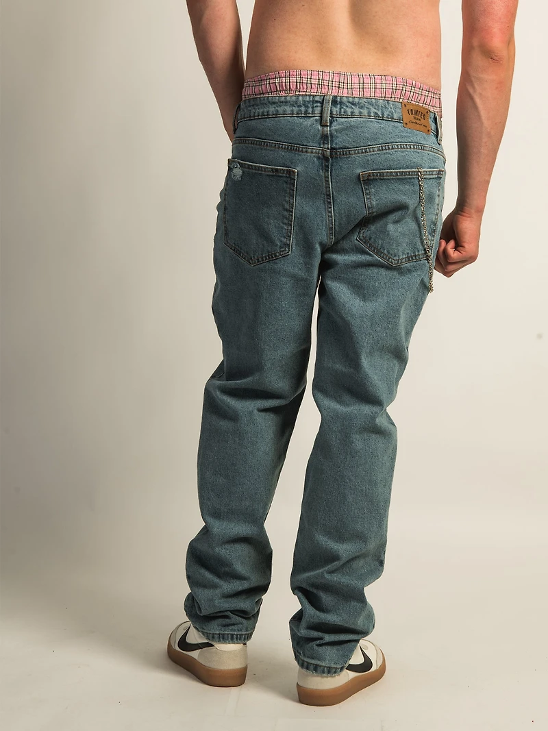 TAINTED LOOSE FIT DENIM - MID WASH