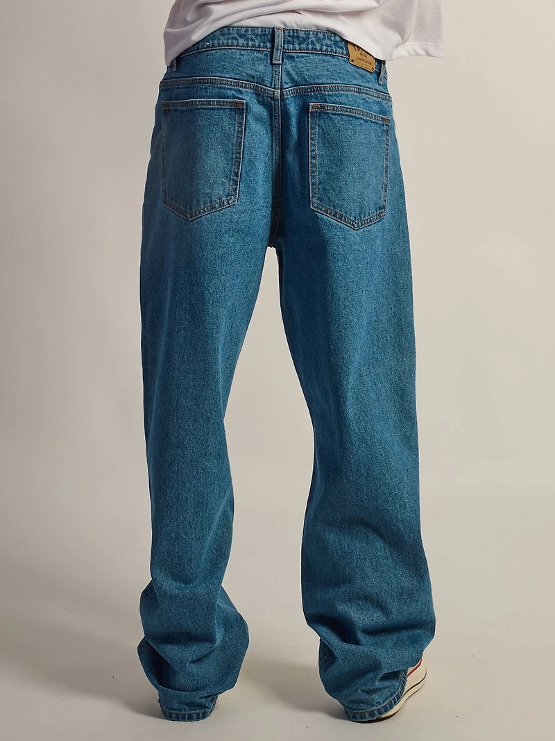 TAINTED BAGGY FIT DENIM - MID WASH