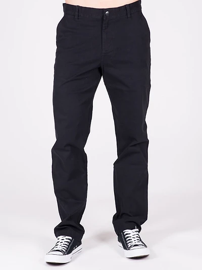 MENS RELAXED CHINO PANTS - BLACK CLEARANCE