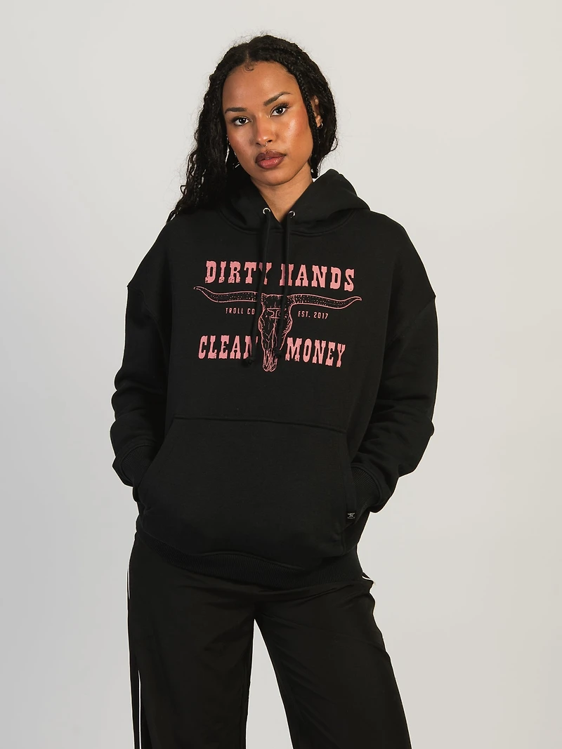 TROLL CO. DHCM LH PULLOVER HOODIE - NOIR