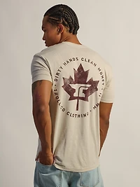 TROLL CO. DHCM ANVIL LEAF TEE - SABLE