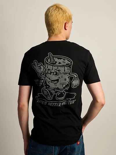 TROLL CO. LUBE DUDE T-SHIRT - BLACK