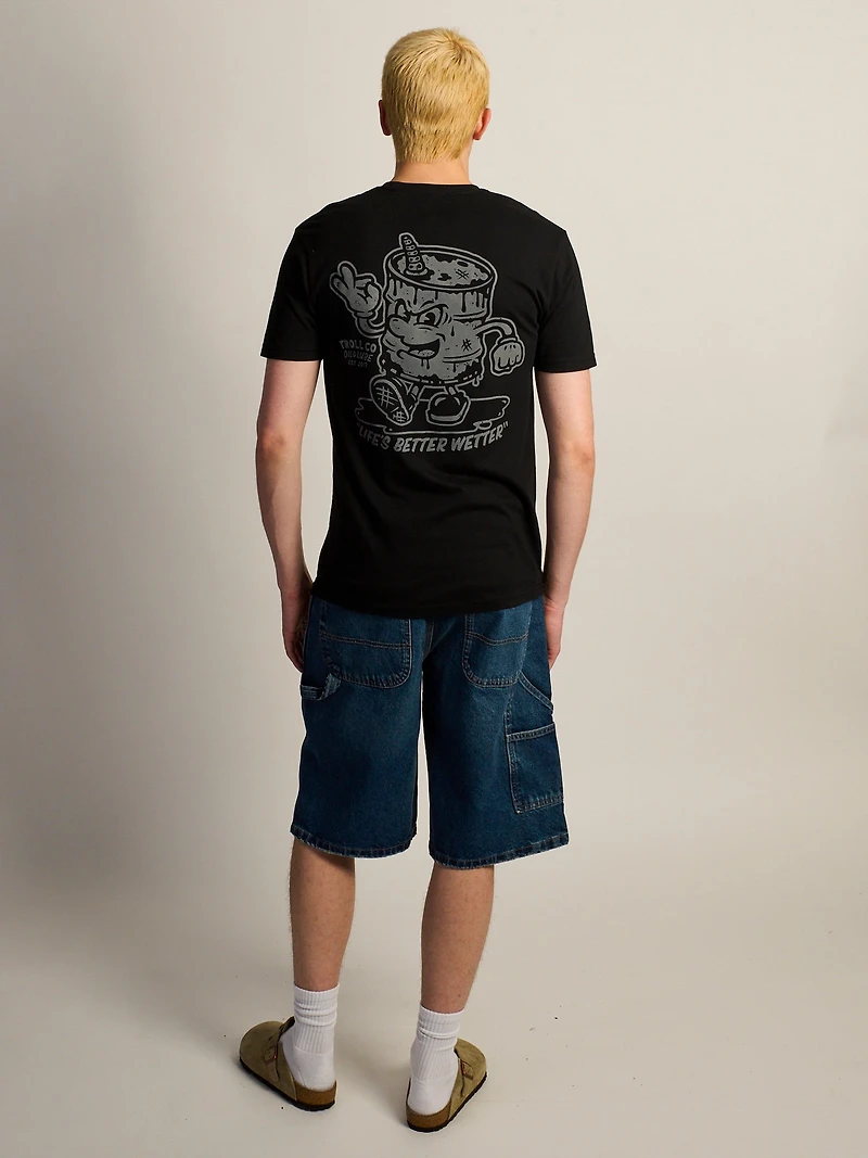 TROLL CO. LUBE DUDE T-SHIRT - BLACK