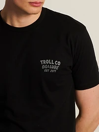 TROLL CO. LUBE DUDE T-SHIRT - BLACK