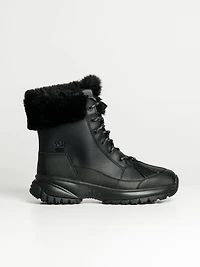 WOMENS UGG YOSE FLUFF BOOT - BLACK