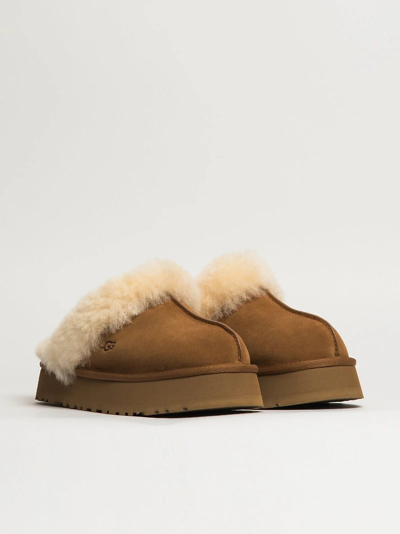 PANTOUFLE UGG DISQUETTE POUR FEMME - CHÂTAIGNE