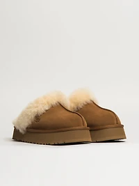 PANTOUFLE UGG DISQUETTE POUR FEMME - CHÂTAIGNE