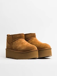 WOMENS UGG CLASSIC ULTRA MINI PLATFORM BOOT - CHESTNUT