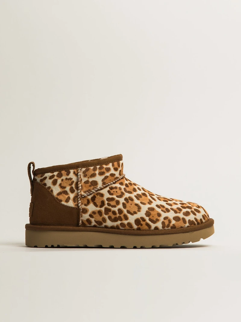 WOMENS UGG CLASSIC ULTRA MINI PLAINS - LEOPARD