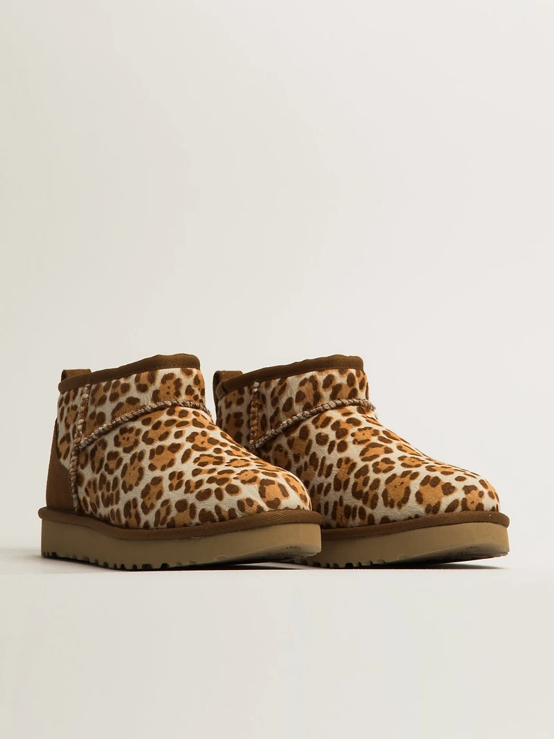 WOMENS UGG CLASSIC ULTRA MINI PLAINS - LEOPARD