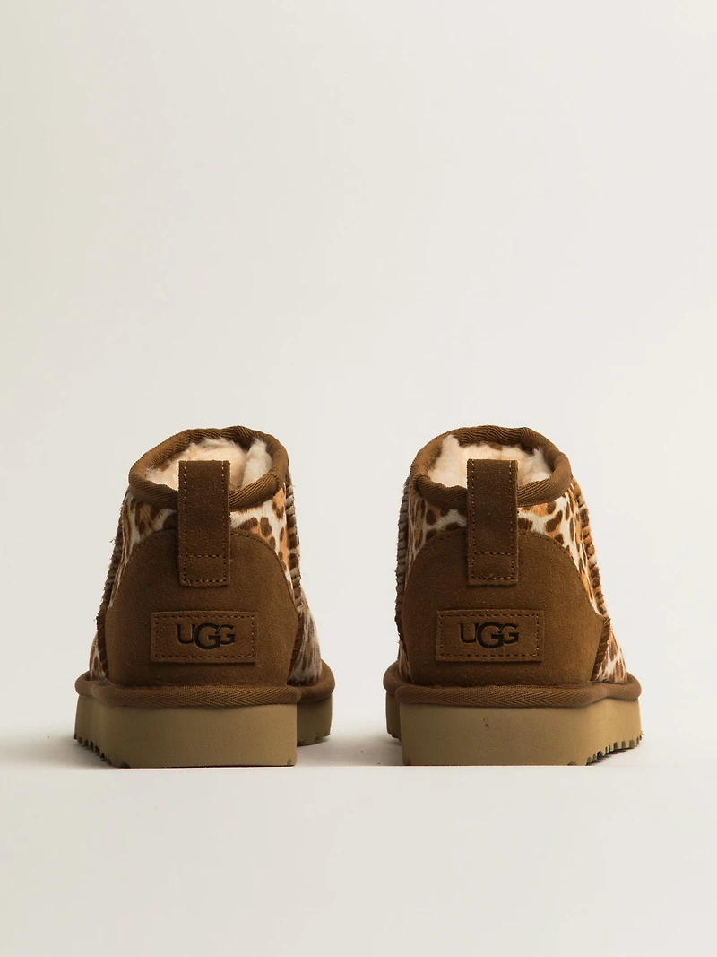 WOMENS UGG CLASSIC ULTRA MINI PLAINS - LEOPARD