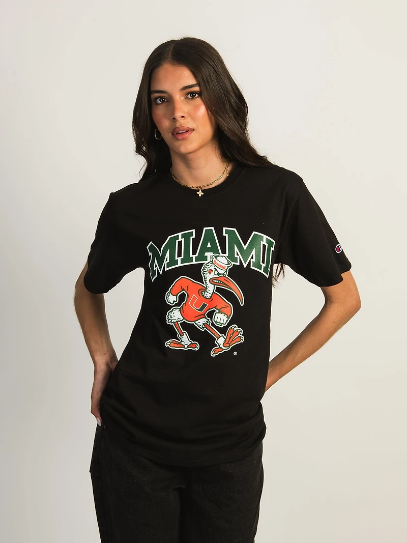 NCAA MIAMI U MASCOT T-SHIRT