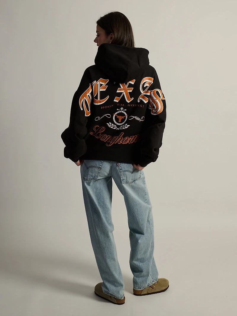 NCAA TEXAS SLEEVE TO PULLOVER HOODIE