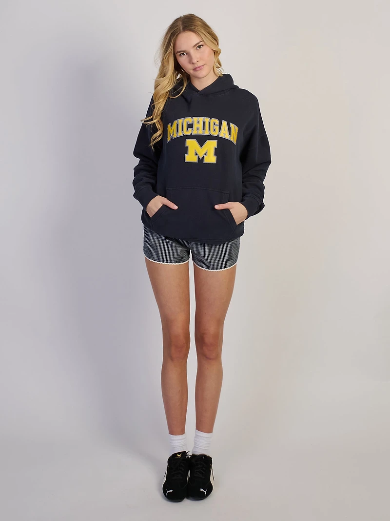 MICHIGAN APLQ PULLOVER HOODIE - MARIN