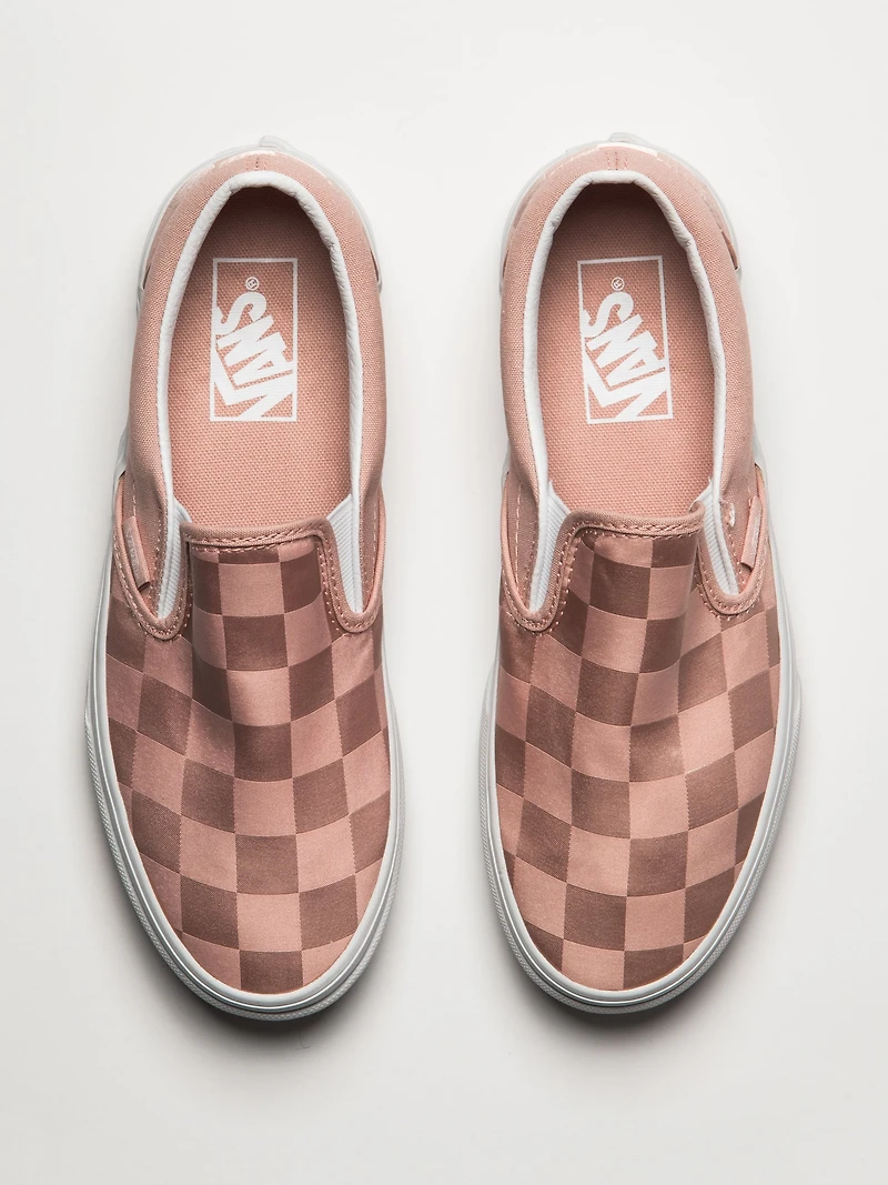 VANS CLASSIC SLIP ON SATIN SHOES WOMENS