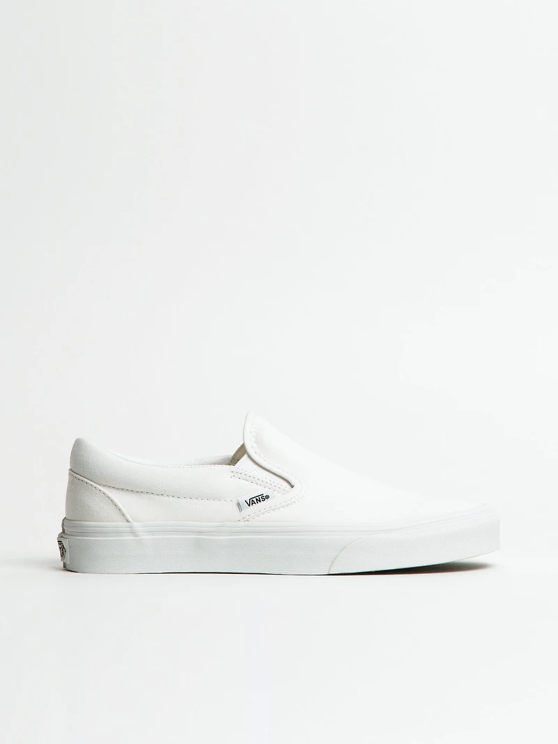 WOMENS VANS CLASSIC SLIP-ON TRUE WHITE CANVAS SHOES