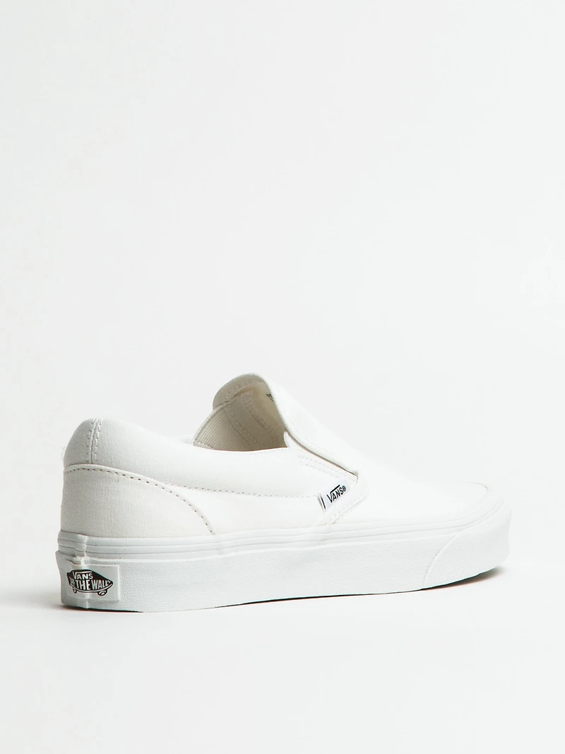 CHAUSSURES À ENFILER CLASSIQUES POUR FEMMES EN TOILE BLANC VÉRITABLE