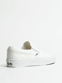 CHAUSSURES À ENFILER CLASSIQUES POUR FEMMES EN TOILE BLANC VÉRITABLE