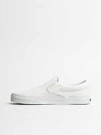 CHAUSSURES À ENFILER CLASSIQUES POUR FEMMES EN TOILE BLANC VÉRITABLE