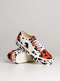 WOMENS VANS OLD SKOOL TAPERED ANIMAL ORANGE SUNRISE SNEAKER - CLEARANC