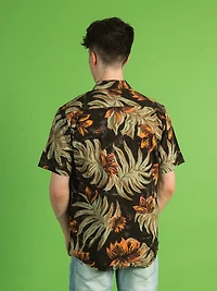 VOLCOM MARBLE FLORAL SHORT SLEEVE WOVEN SHIRT - CLEARANCE
