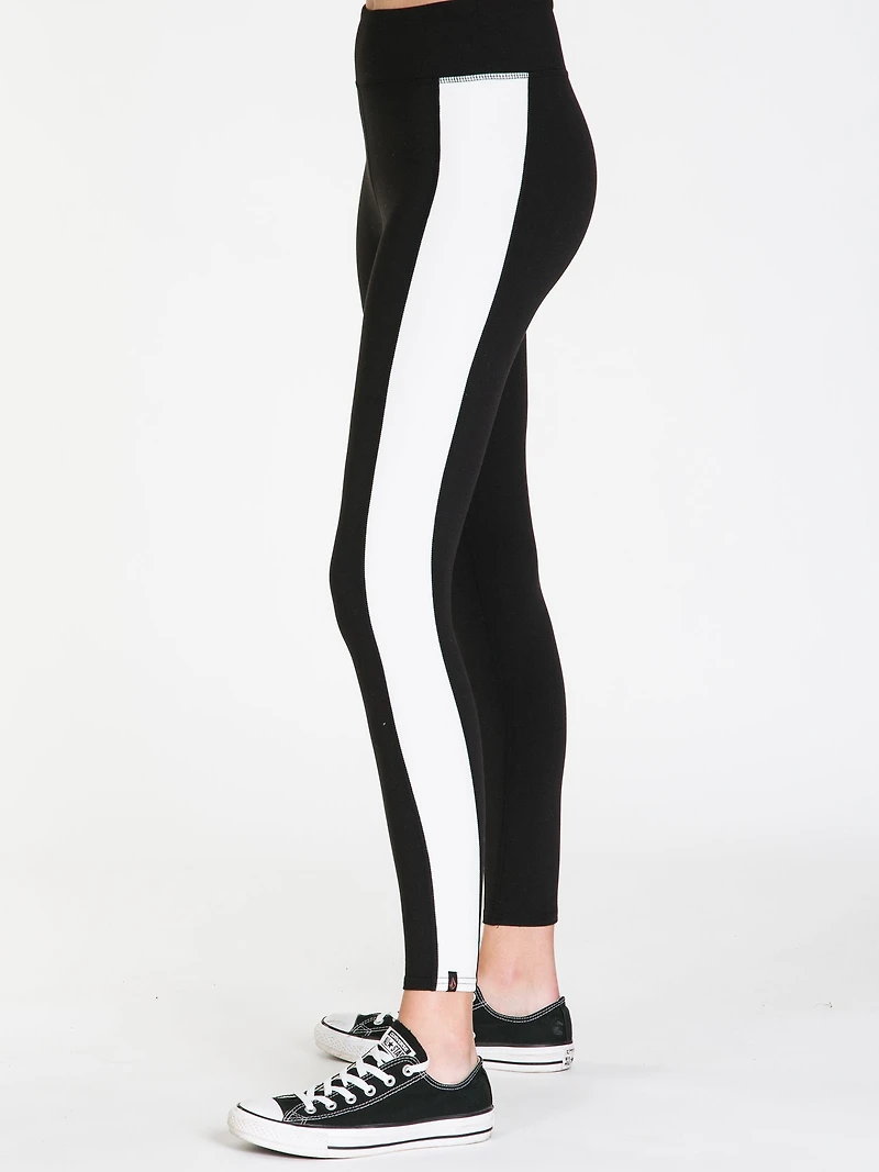 VOLCOM LIVE LOUNGE WHITE STRIPE LEGGING - CLEARANCE