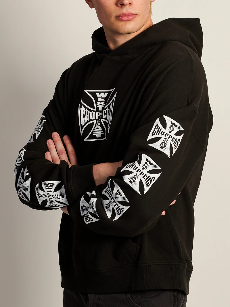 WEST COAST CHOPPERS CROSS RELAXED PULLOVER HOODIE