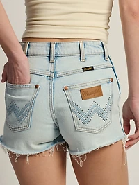 WRANGLER COWBOY 3.5in SHORTS - LIGHT WASH