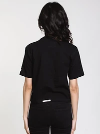 TEE-SHIRT BILLY CLUB CROP POUR FEMME - NOIR LIQUIDATION