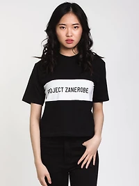 TEE-SHIRT BILLY CLUB CROP POUR FEMME - NOIR LIQUIDATION
