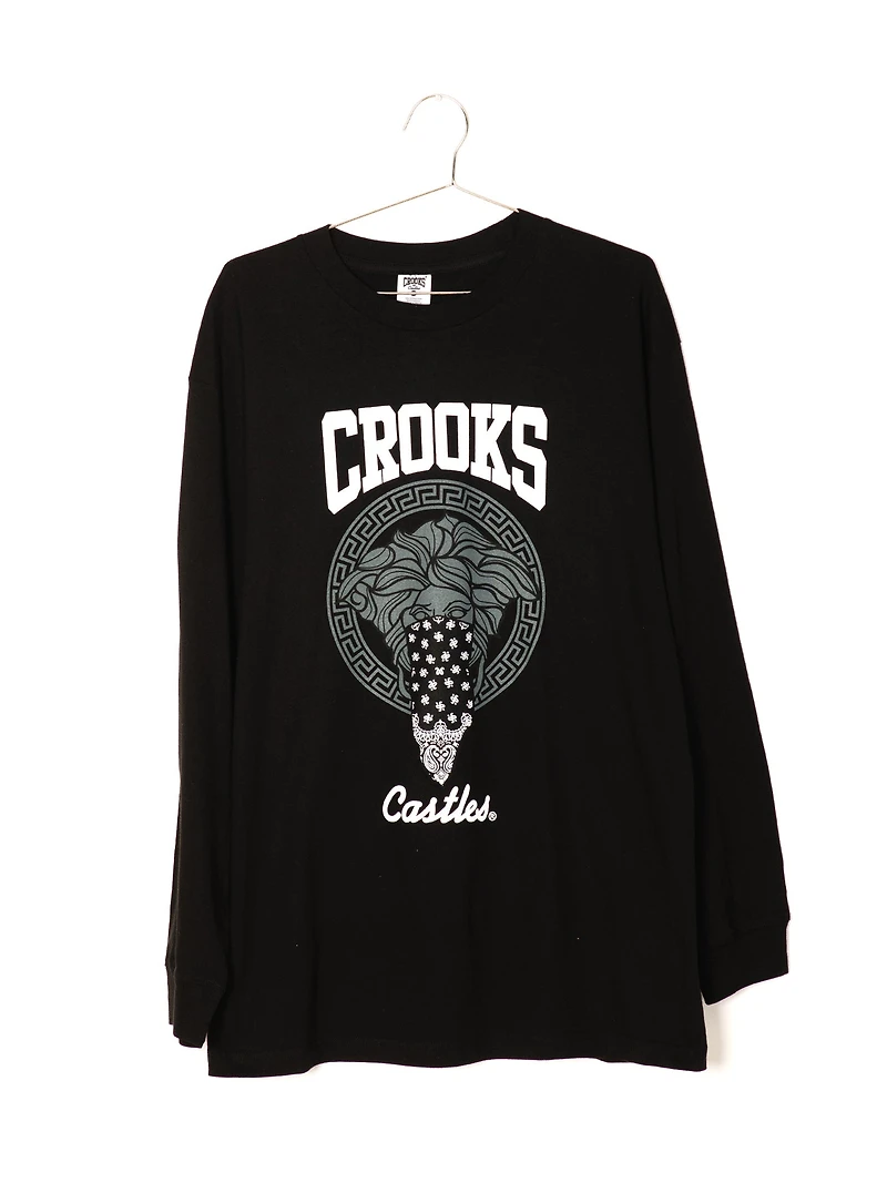 CROOKS & CASTLES BANDANA BANDIDO LONG SLEEVE TEE - CLEARANCE
