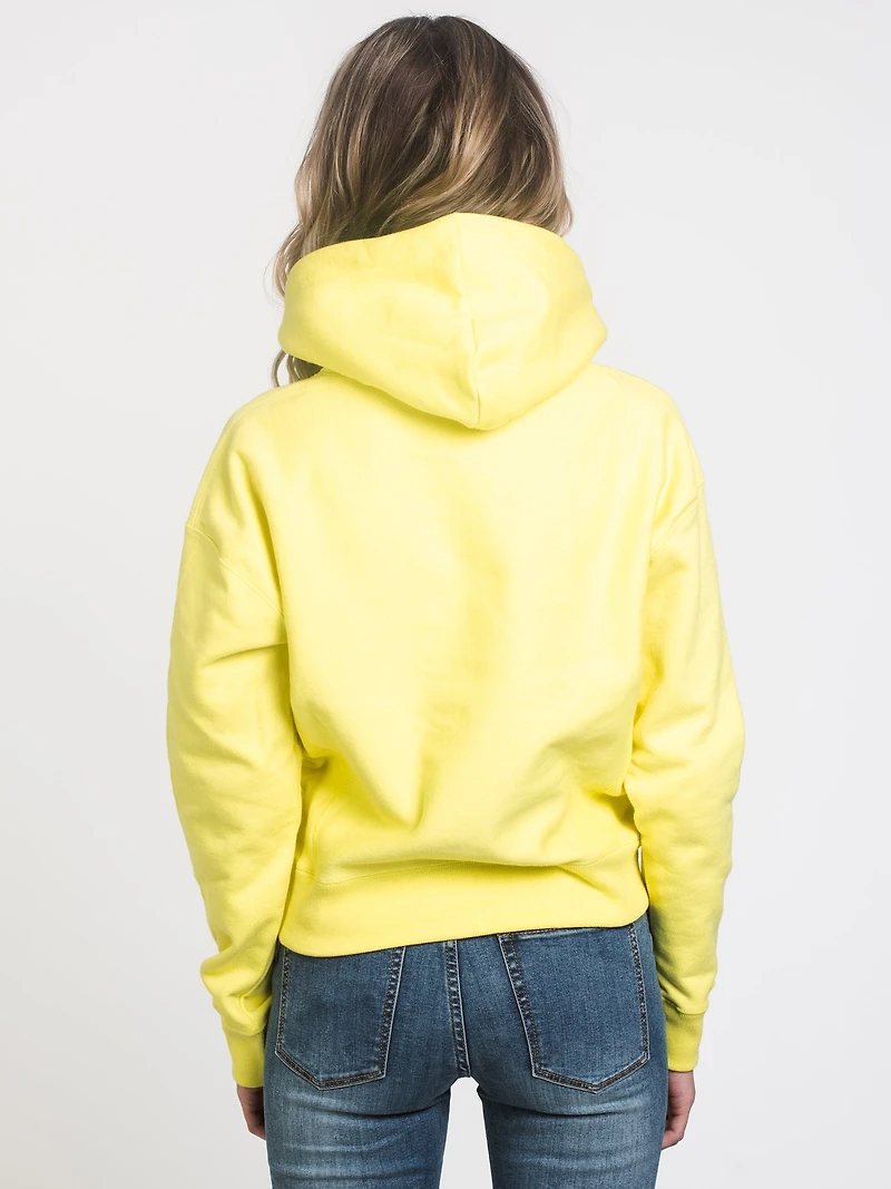 WOMENS REV WEAVE CHN PULLOVER HOODIE - YELLOW CLEARANCE
