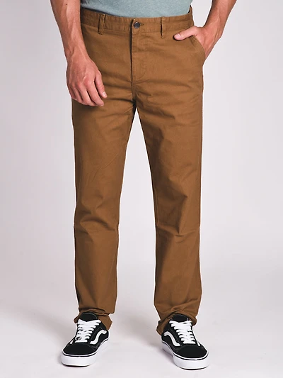 MENS RELAXED CHINO PANTS - FLAX CLEARANCE