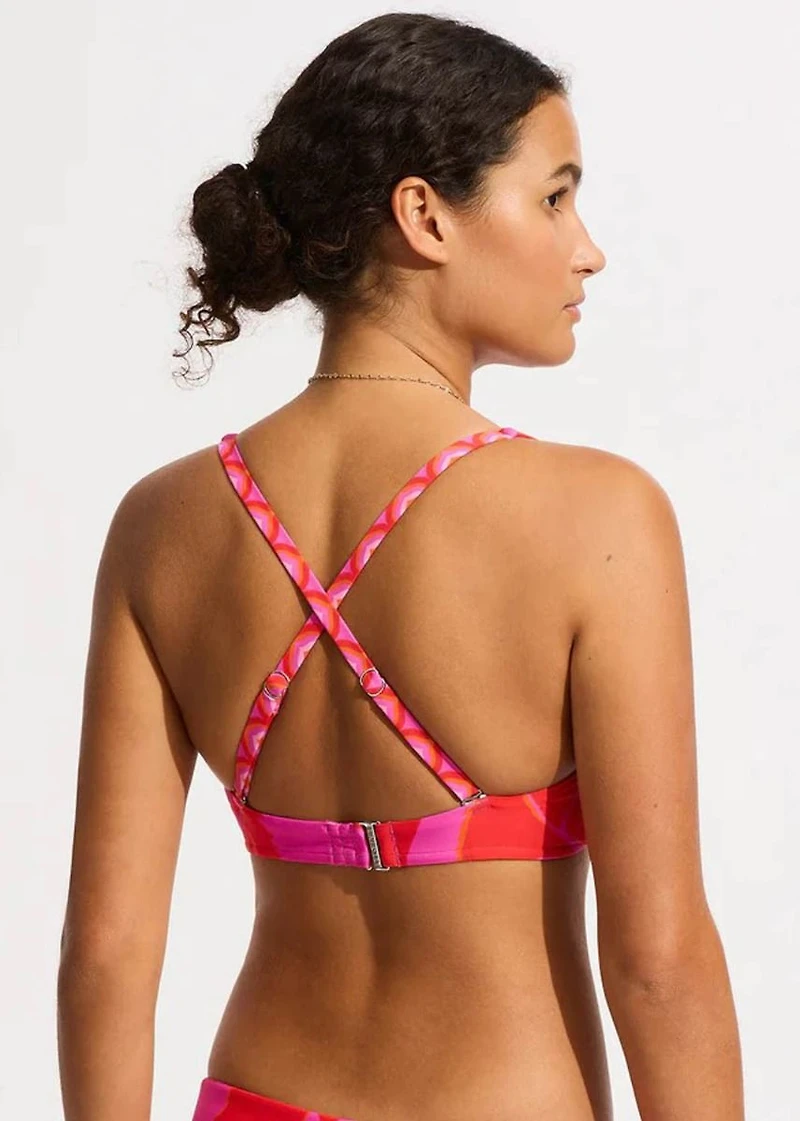 Birds Of Paradise Halter Bikini Top for D+ cups