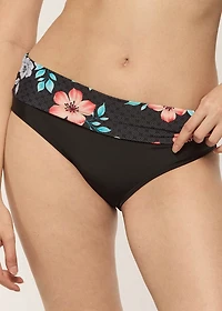 Culotte Bikini mi-haute à revers Ondalis