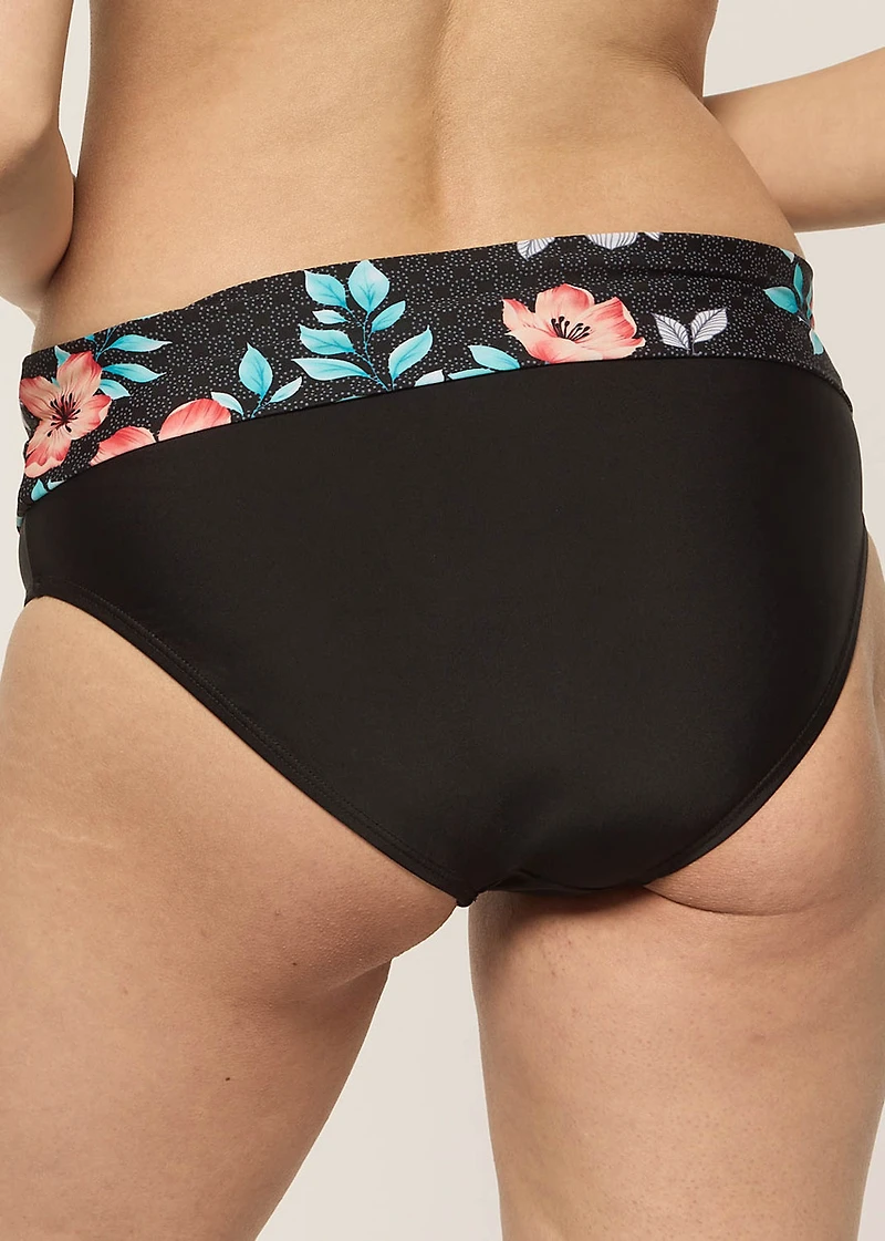 Culotte Bikini mi-haute à revers Ondalis