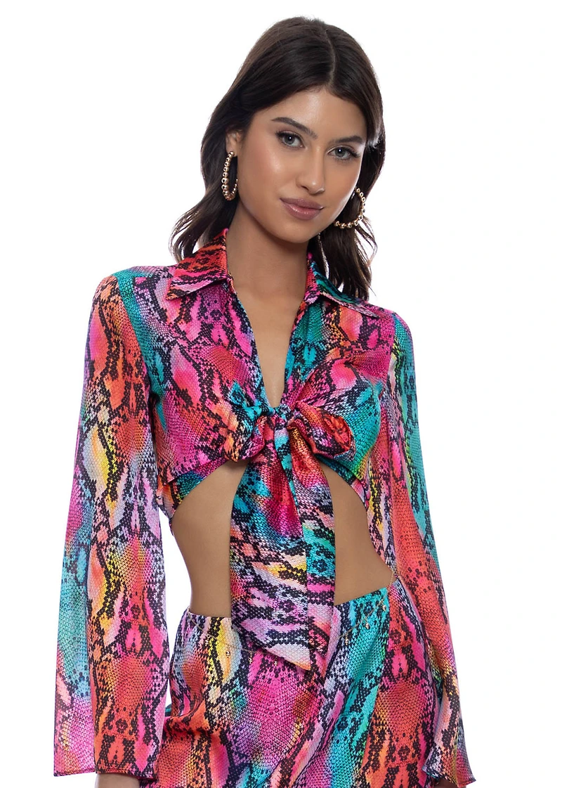 Haut Crop Electric Skin