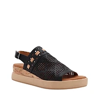 Sandale Plateforme Edna – Cuir Ajouré & Style Contemporain