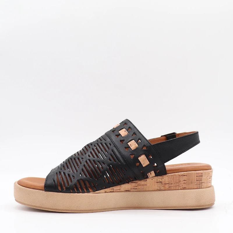 Sandale Plateforme Edna – Cuir Ajouré & Style Contemporain