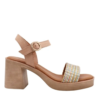 Pompei - La sandale à talon haut aux couleurs estivales