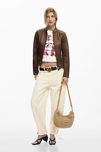 26SAXO01 - Sac moyen ovale en raphia charms