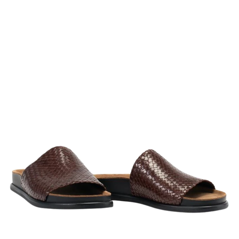 Effie - La Sandale slide en cuir tressé