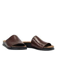Effie - La Sandale slide en cuir tressé