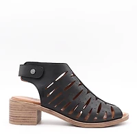 Sandale à Talon Janelle – Cuir Perforé & Confort Absolu