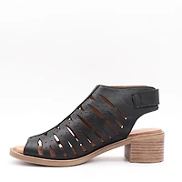 Sandale à Talon Janelle – Cuir Perforé & Confort Absolu