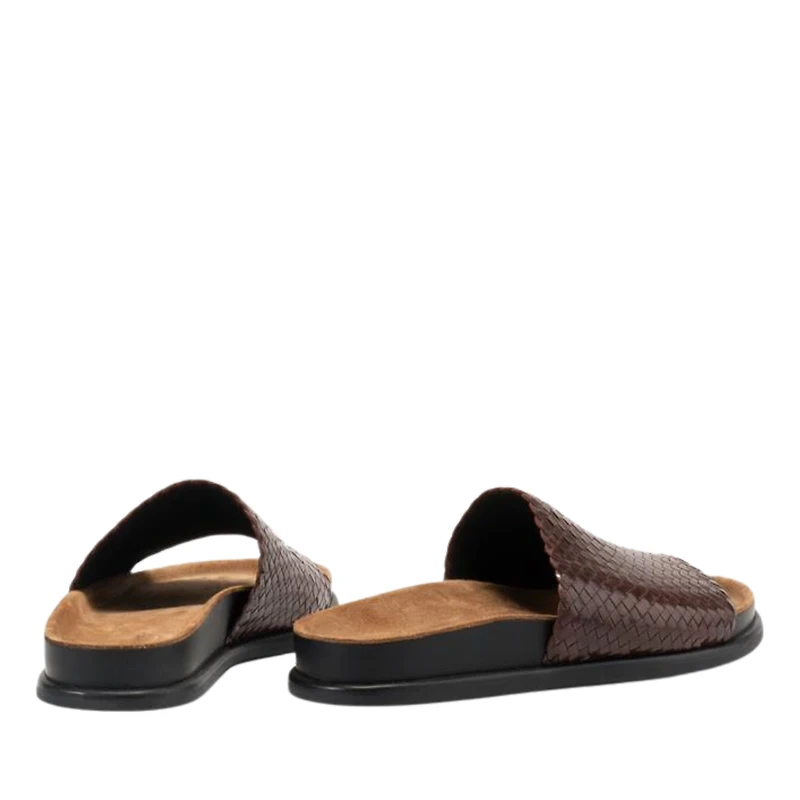 Effie - La Sandale slide en cuir tressé