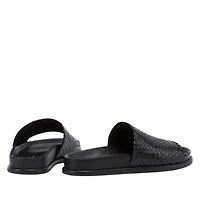 Effie - La Sandale slide en cuir tressé