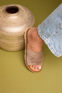 Cammy - La sandale slide plissé