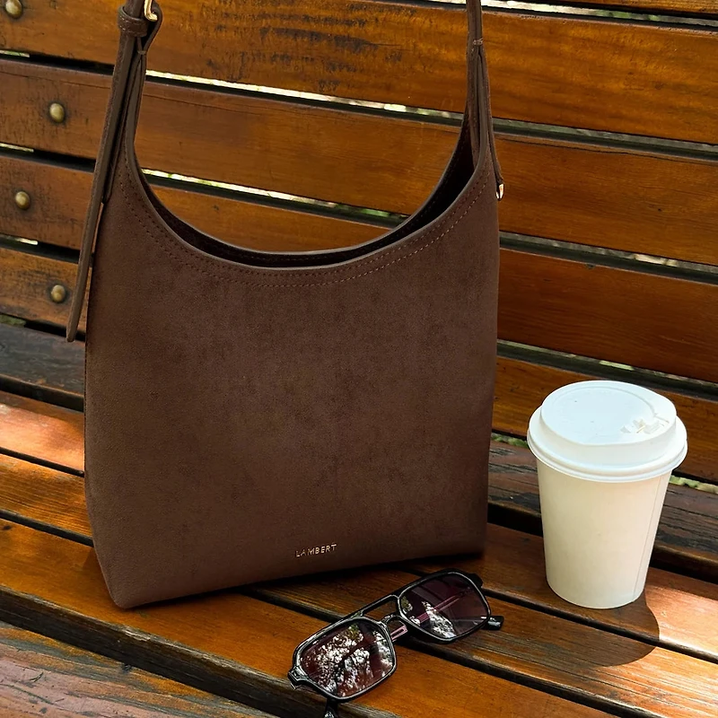ELENA - Vegan Suede Shoulder Bag