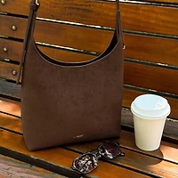ELENA - Vegan Suede Shoulder Bag